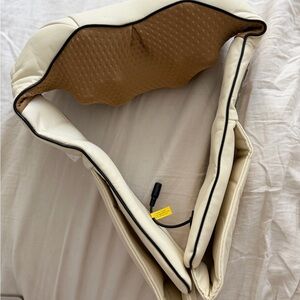 Cream Massage Cushion with Black Trim